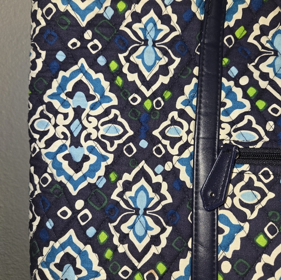 Vera Bradley Ink Blue Pattern Tote Bag - Picture 6 of 16